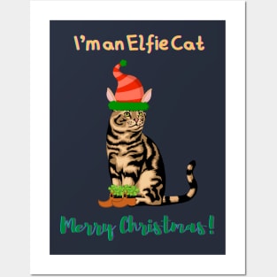 I'm an Elfie Cat  - Merry Christmas Posters and Art